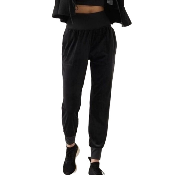 Athleta Pants - Athleta Salutation Velvet Jogger Pant Black